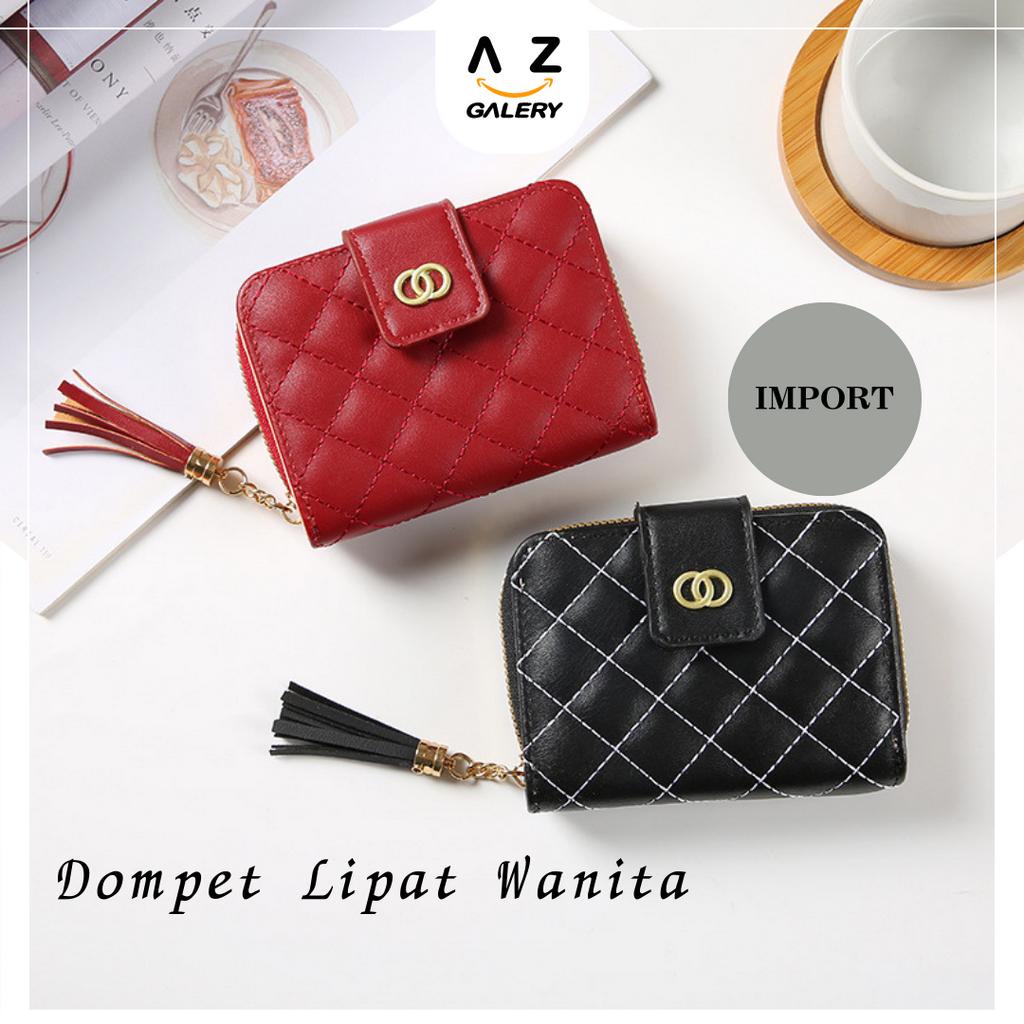 Dompet Wanita Lipat Dompet Import Kecil Mini Fashion Korea Style Wallet Premium Azgalery D65