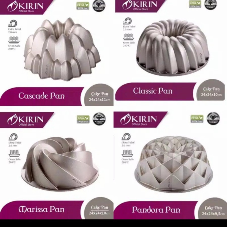 Cake pan premium kirin/KIRIN PREMIUM CAKE PAN DIE CAST MINI MIX CHAMPAGNE GOLD