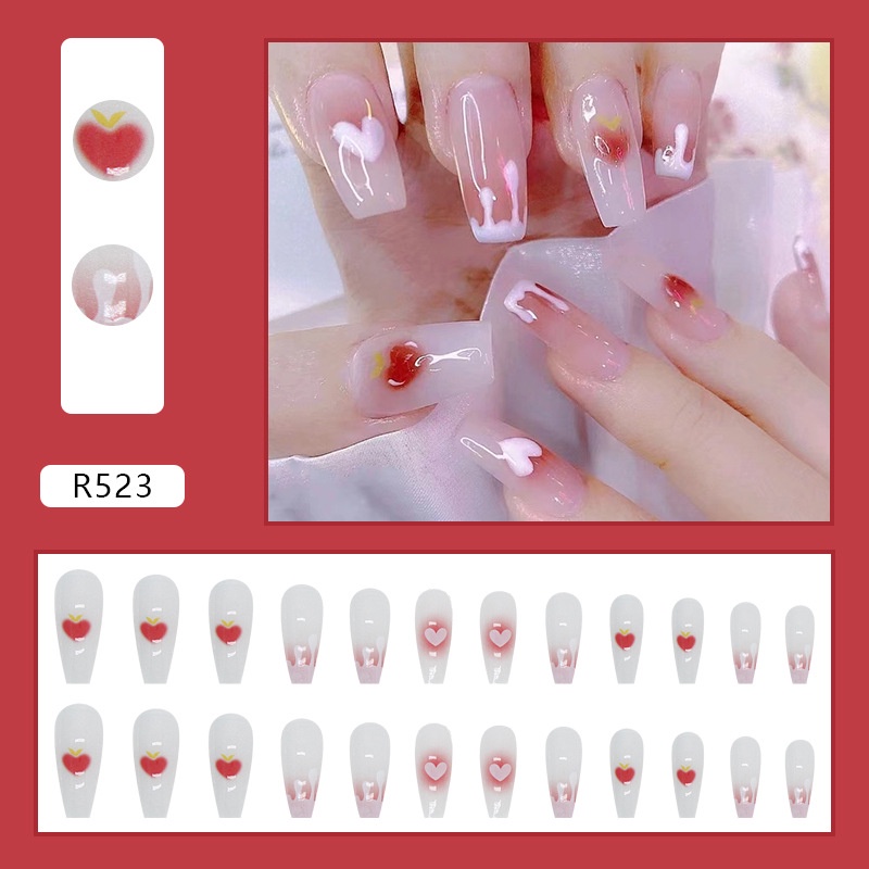 R521-r540 24pcs / Kotak Kuku Palsu Full Cover Untuk Nail Art