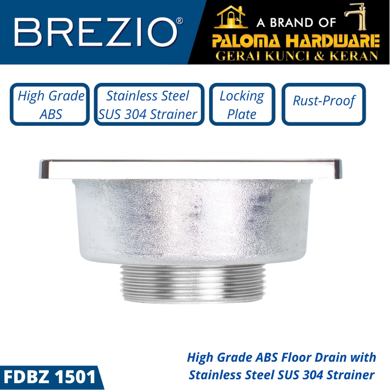 FLOOR DRAIN BREZIO FDBZ 1501 Lubang Saringan Air  GOT Lantai Mandi