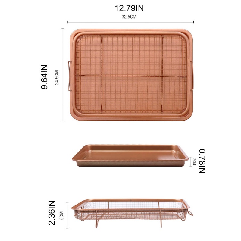 Btsg Nampan Metal Anti Lengket Untuk Air Fry