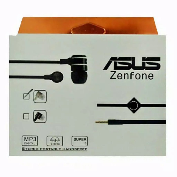 Headset Handsfree Earphone ASUS Stereo Plus Mic HF31 Grosir