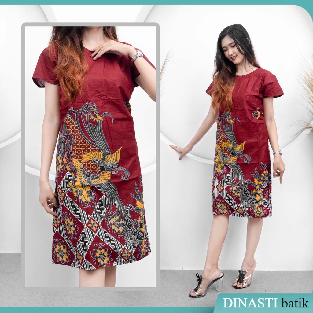 Batik Dress - Kenari Merah