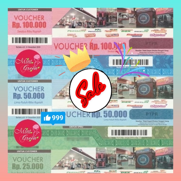 Voucher Pertamina Retail Rp. 100.000 - SPBU COCO BBM Pertamax Series