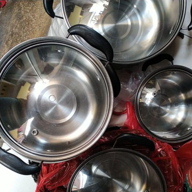 Panci 10pcs / Panci 5 Susun / Panci Masak / Panci Dapur / Panci Susun 5 Stainless Steel
