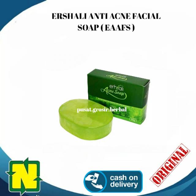 COD / Sabun untuk jerawat bruntusan Erhsali Anti Acne Shoap Original Nasa /Wajah Mulus Tanpa Jerawat
