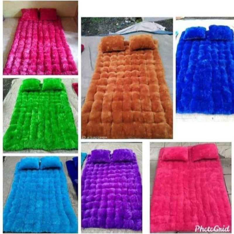 Kasur Bulu + 2 Bantal Bulu