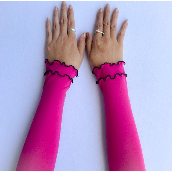 DISKON handsockcurly/handsockcurly2layer line Hitam/mansetcurly HIDAYAH