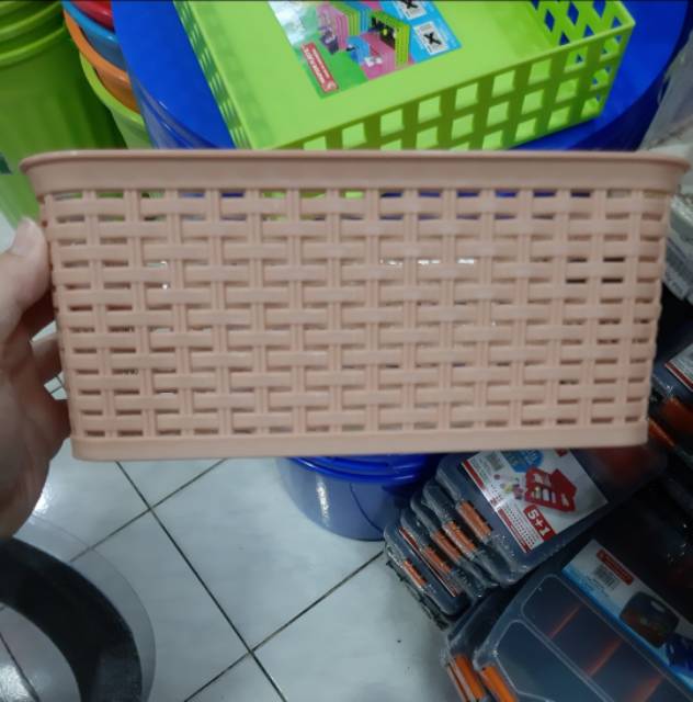 Keranjang Stock Basket Rak Kotak Pengimpanan Manhattan Asvita Plastik Tumpuk