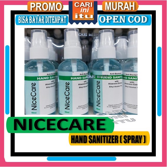 Hand Sanitizer NiceCare 60ml Spray Anti kuman dan Bakteri