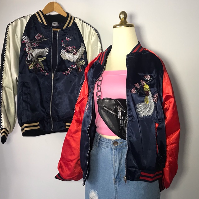 Harajuku Japanese Bomber Jacket Bordir SALE