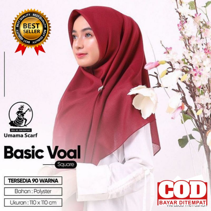 BASIC VOAL SEGI EMPAT/ORI UMAMA/hijab segi empat sekolah voal umama