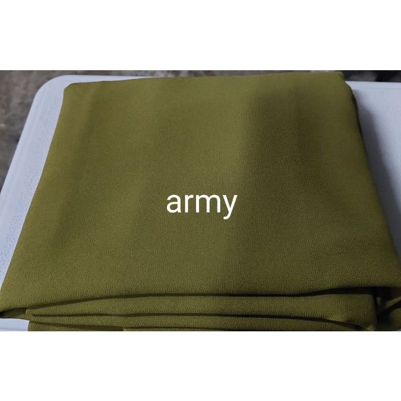 Khimar Instan Dua Layer Ceruty Jumbo Plus Cadar || Kerudung Segi Tiga Instan Syari || Hijab Instan Jumbo Syari-Army