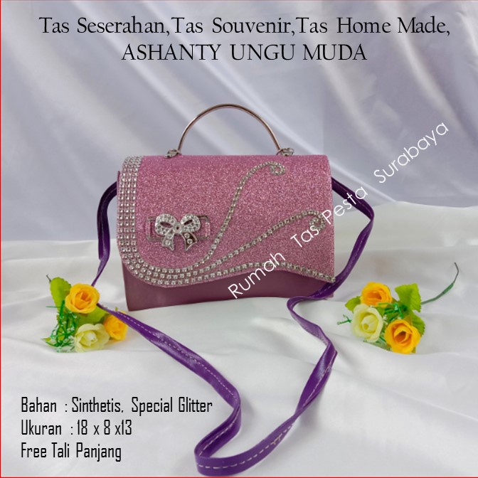 Tas Seserahan,Tas Souvenir,Tas Home MadeASHANTY UNGU MUDA