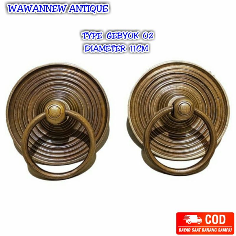 Handle Pintu / Tarikan Pintu Rumah Gebyok Kuningan Antik Murah 02