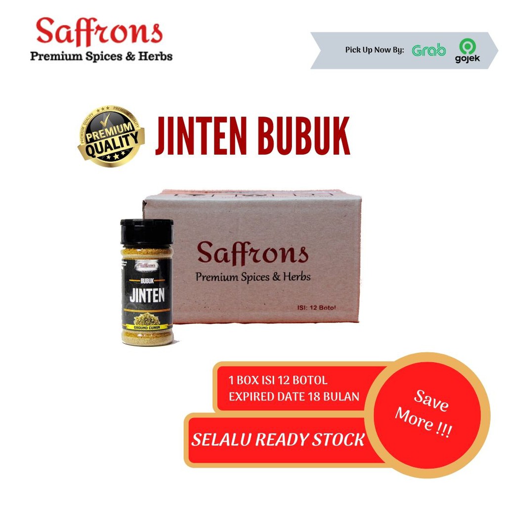 

SAFFRONS - KEMASAN BOX - Jinten Bubuk / Ground Cumin Premium Organic