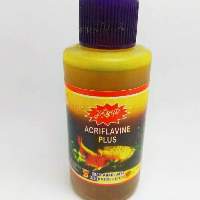 Acriflavine Plus 120ml Acrivlafine HCL Obat Kuning Semua Penyakit Ikan