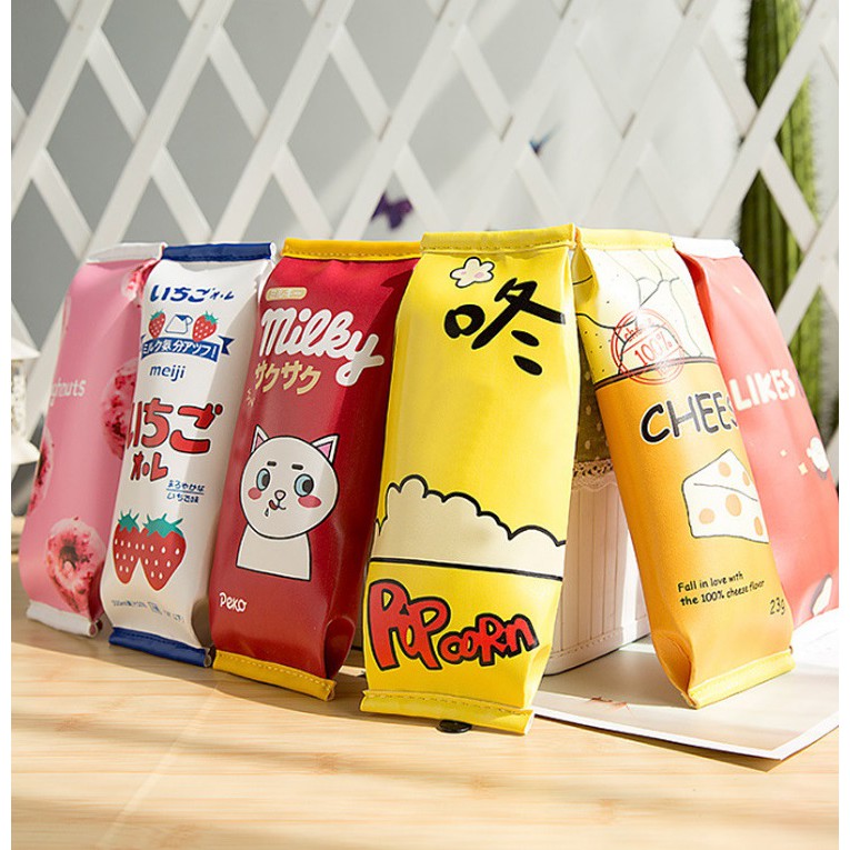 [DZ] ST004 - KOTAK PENSIL LUCU BUNGKUSAN SNACK MAKANAN RINGAN PENCIL CASE TEMPAT PENSIL-1