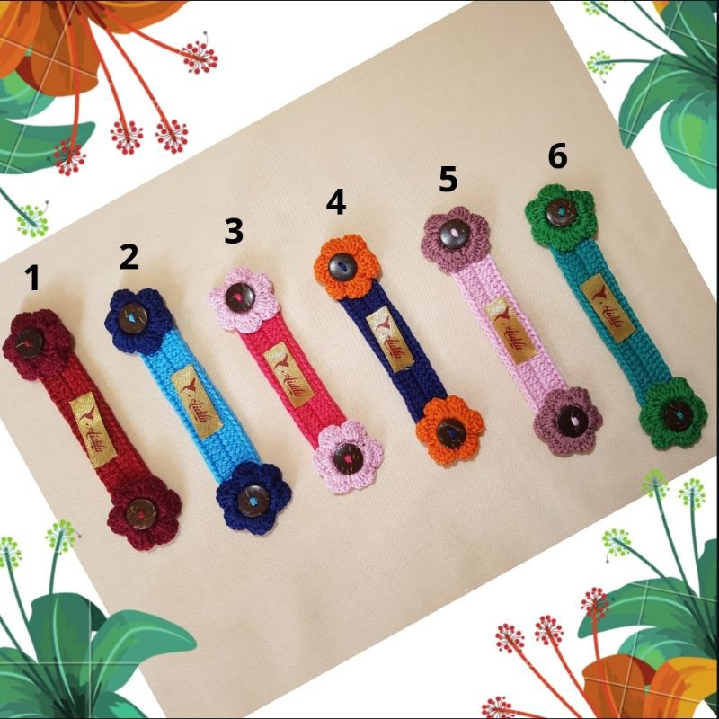 PENGAIT MASKER TWINS FLOWER/MASKER HIJAB PENGIKAT MASKER TALI/PENGIKAT RAJUT