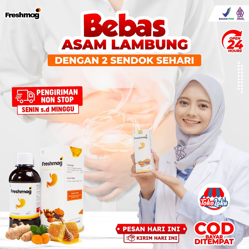 Freshmag 100% Original - Madu Fresh Maag Presmag Fresh Magh Fresmag Herbal Perkuat Organ Pencernaan &amp; Atasi Asam Lambung Maag Kronis Gastritis Mual Muntah Isi 200ml