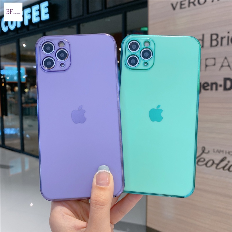 （5pcs）IPhone Case 6 6S 6plus 6splus 7 8 plus 11 Matte Plating TPU Casing Lens Full Coverage Soft Cover