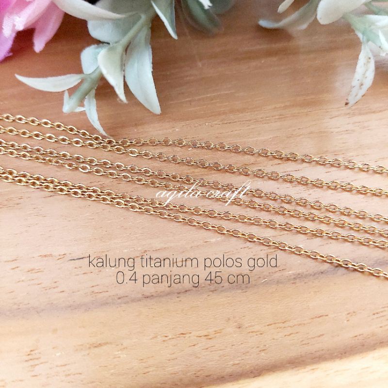 KALUNG TITANIUM POLOS KALUNG ANTI KARAT GOLD ,SILVER