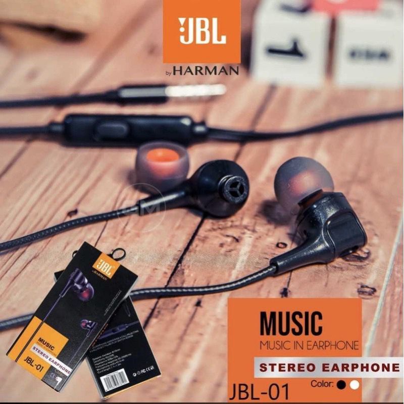 PROMO HF HEADSET JBL JB-01 STEREO EARPHONE PACKING IMPORT