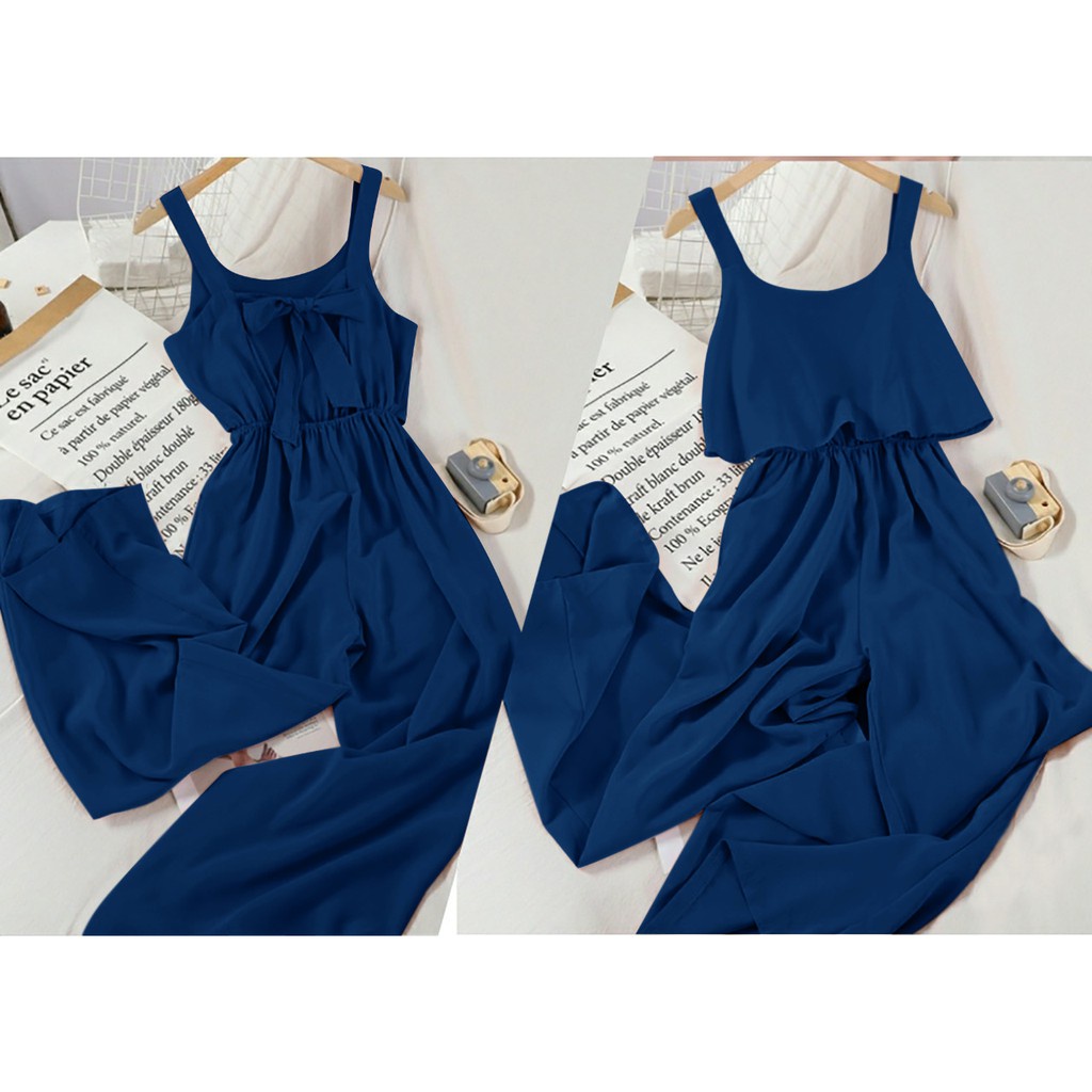 WSE390 - Jumpsuit Via  / Jamsuit Wanita / Setelan Baju Dan Celana Wanita/ PREMIUM QUALITY