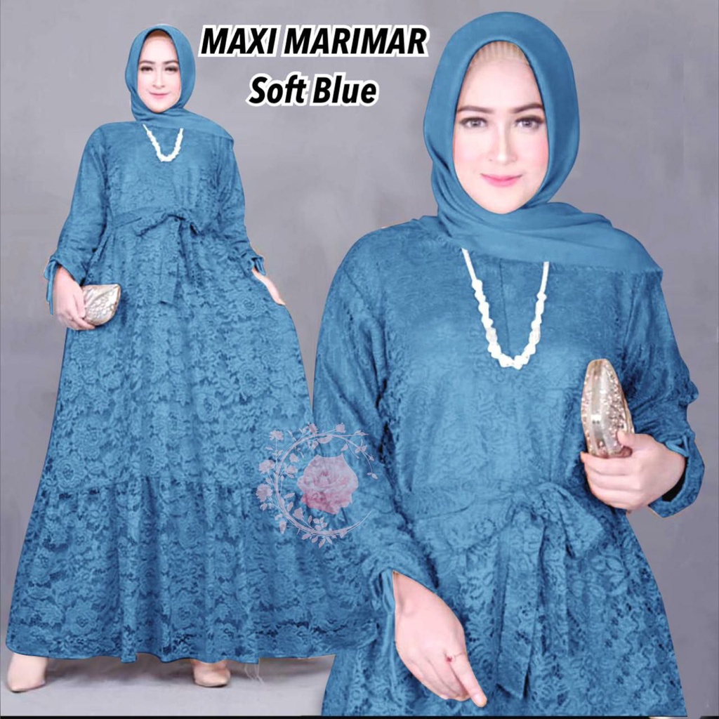 MX MARIMAR BRUKAT ORIGINAL L / XL  ORIGINAL GAMIS DRESS PESTA MEWAH TERLARIS TERBARU