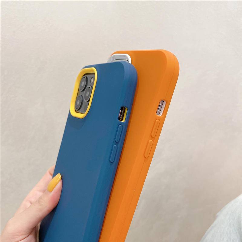 3 In 1 Soft Case Bumper Silikon Warna Permen Shockproof Cover Iphone 13 12 11 Pro Max X Xs Max