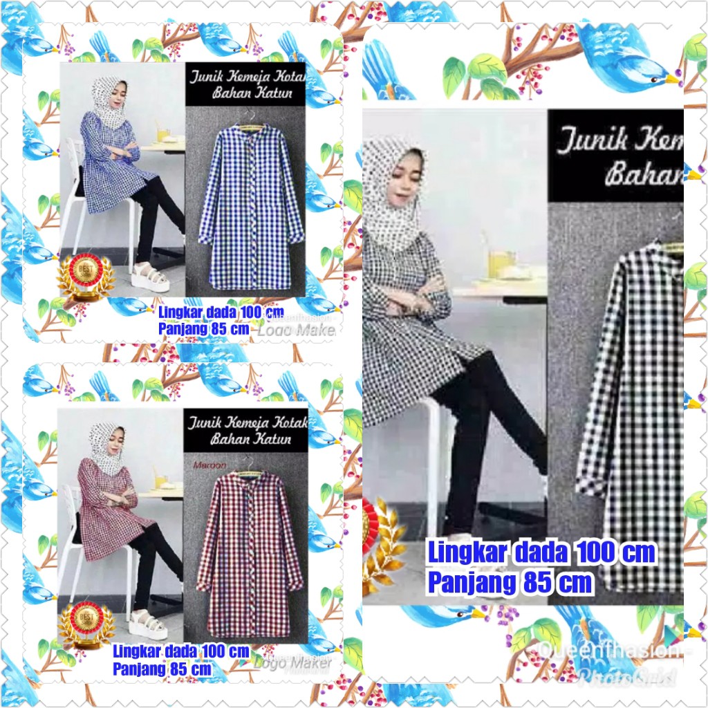 TERMURAH JUNIX KOTAK  / BLACK/ HITAM /BLUE/BIRU/TUNIX /BLOUSE/MUSLIM/TERLARIS/TERPOPULER/TERMURAH