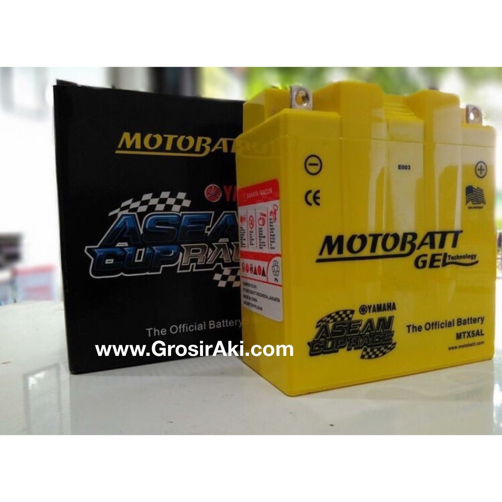 Aki Motobatt tipe MTX9 atau GM7Z-4A 12V 9Ah