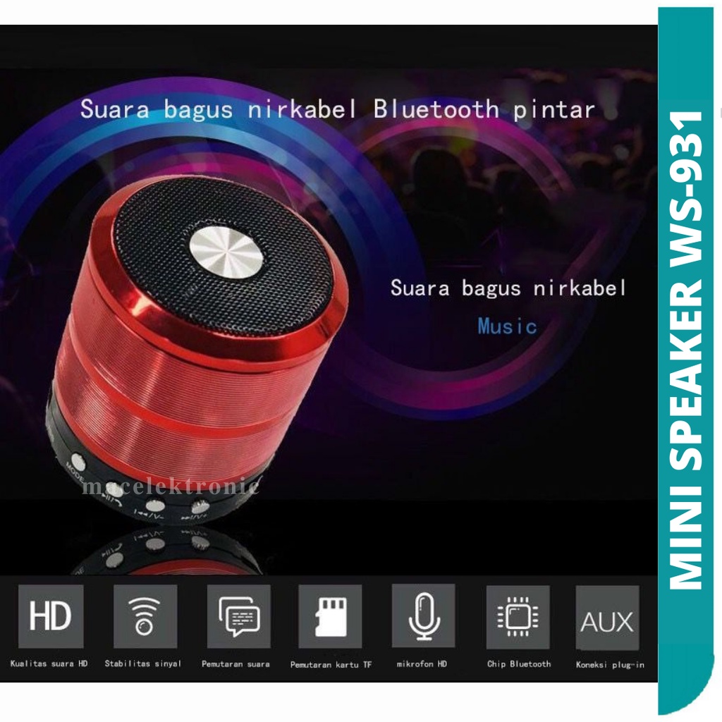 Mini Speaker Wireless Portable Stereo Speaker Lingkaran meriam baja kecil  Mini BT Speaker Bass Wireless Audio Portable Speakers Bulat Meriam Baja Kecil