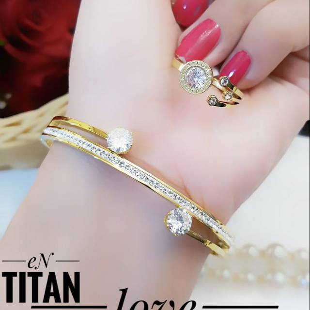 Titanium gelang dan cincin 1318i