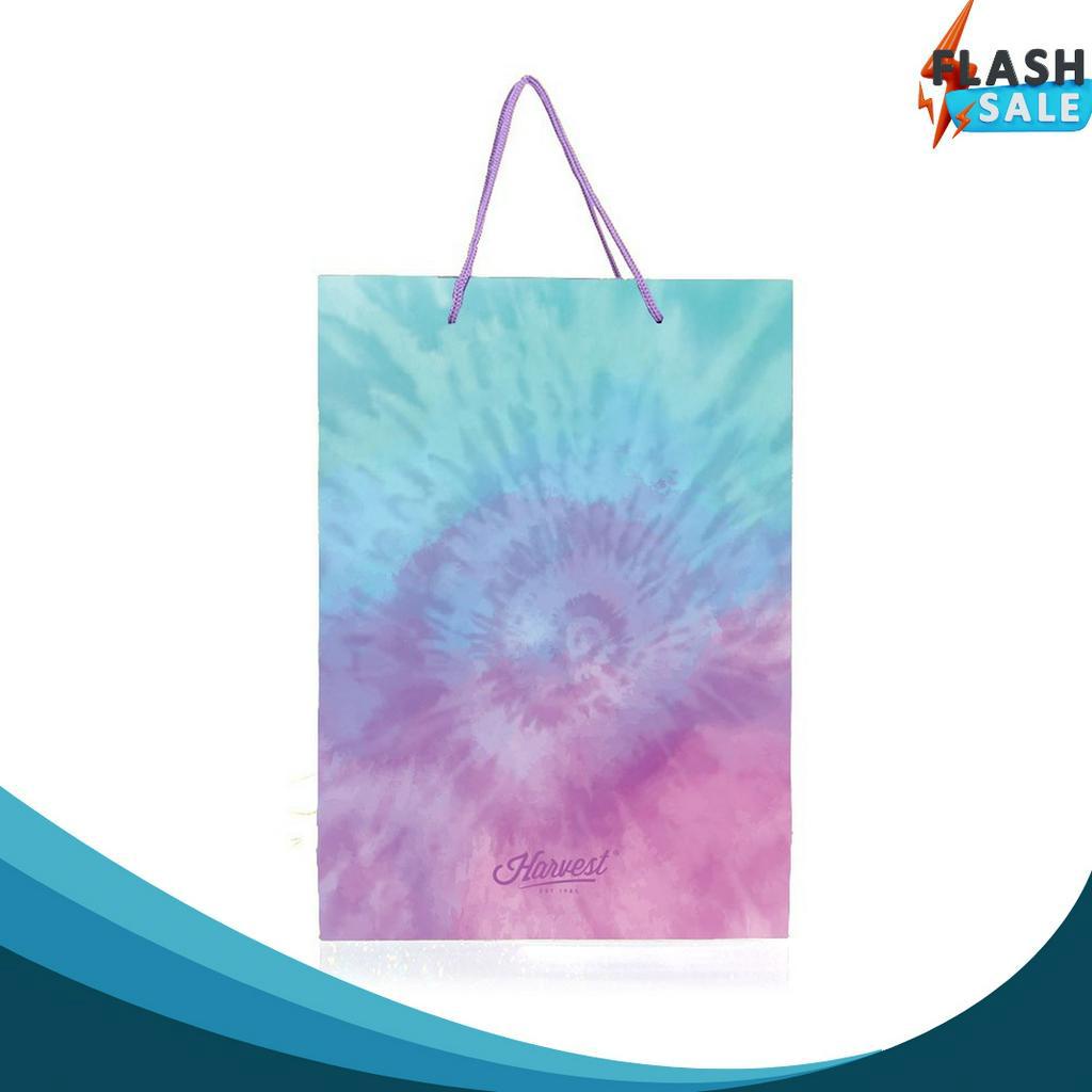 

SIAP KIRIM GAN Tas Kertas Paper Bag Harvest Rainbow Tie Dye Blue Purple