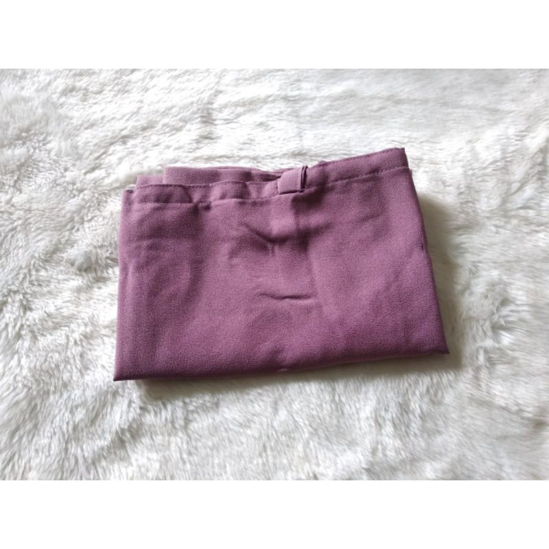 Bisa COD bergo maryam size L tepi jahit diamond ukuran besar-Grape