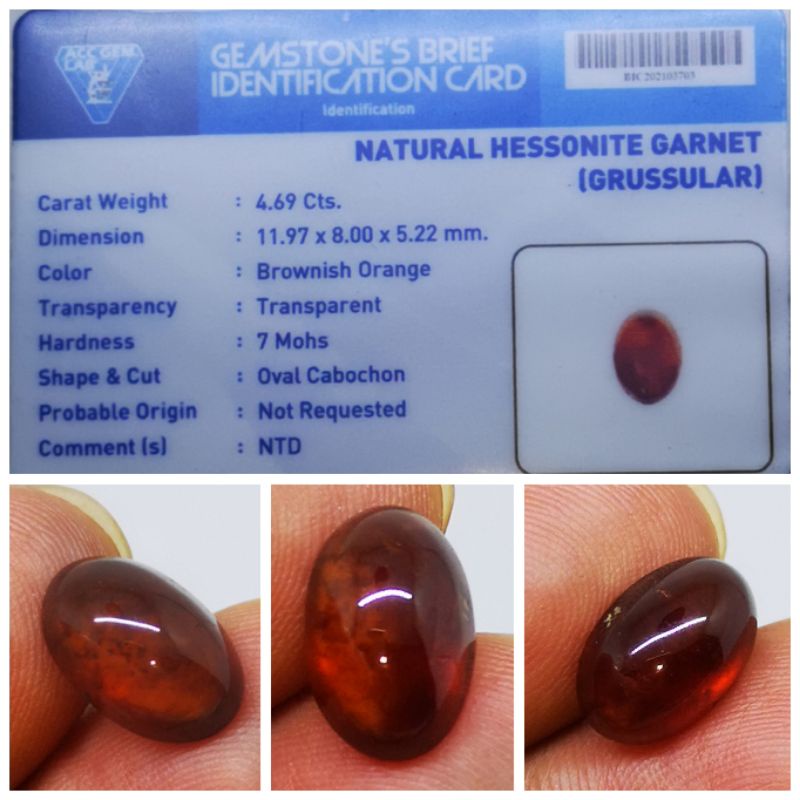 Natural Batu Red Garnet Ceylon Plus Memo Gems Lab NTE Top Kristal
