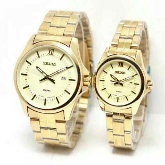 Jam Tangan Pasangan / Couple Murah Citizen Fashion Full Gold Color