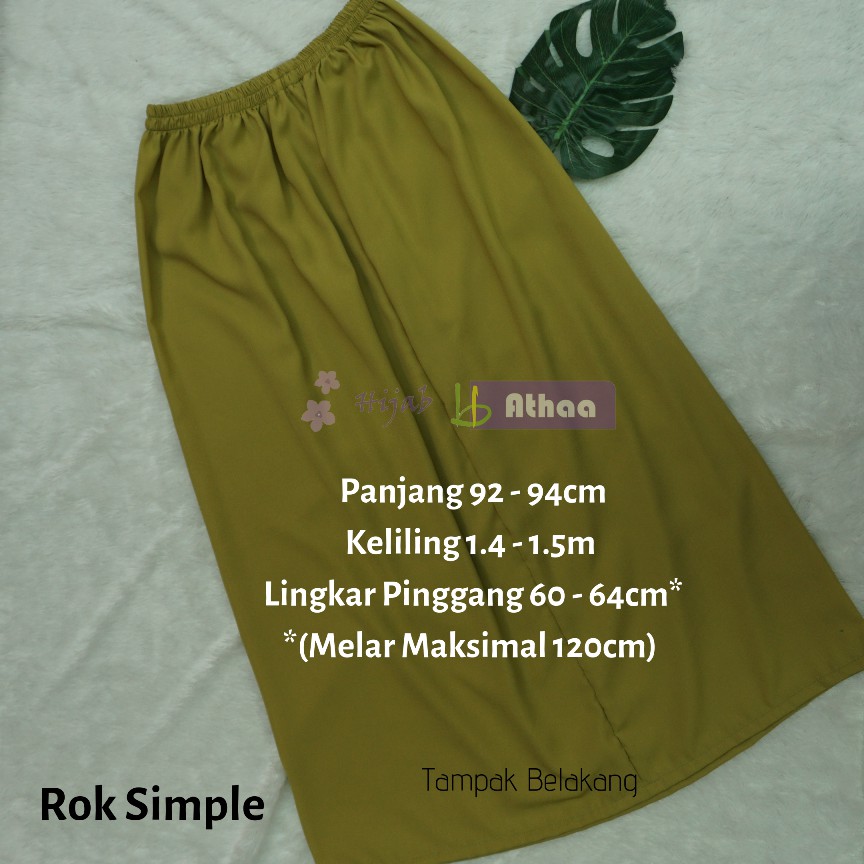 Rok Wolfis Simple Panjang / Rok Muslim Polos /Rok Panjang 95