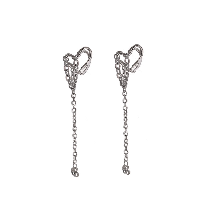 Sterling silver jarum Korea gelap vintage Cinta rantai rumbai temperamental peralatan gadis anting-a