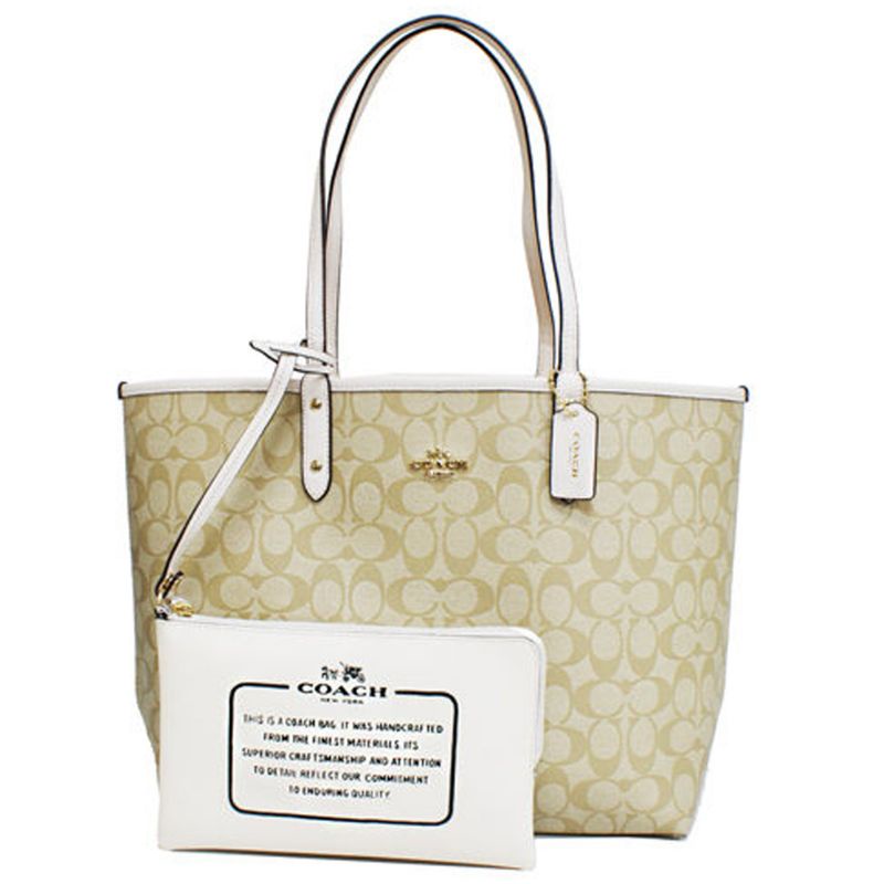 Coach Reversible City Zip Tote In Signature Canvas (C36658)