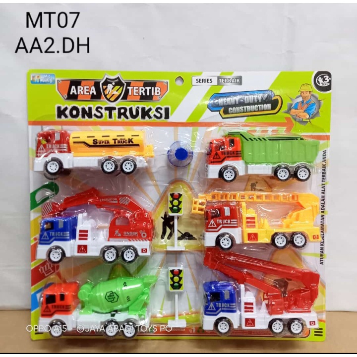 MT 07 - Mainan Mobil Truk Konstruksi isi 6 PC bagus MT07