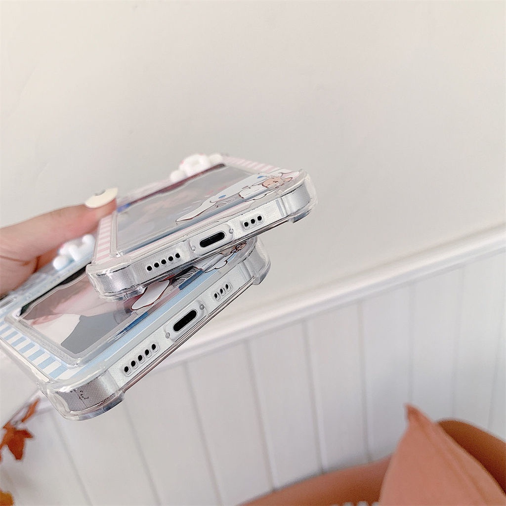 Case Transparan Motif 3d Untuk iPhone 12 13 11 Pro Max X Xs Max Xr 7 8 Plus