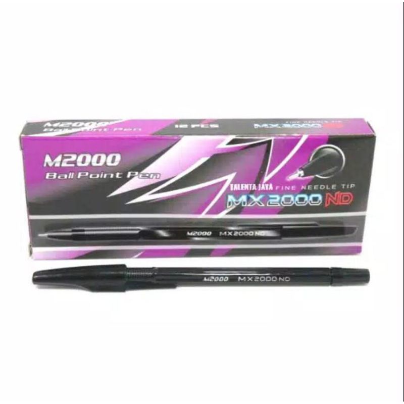 

Ballpoint bolpen Pen 12pcs Warna Hitam Model MX2000ND
