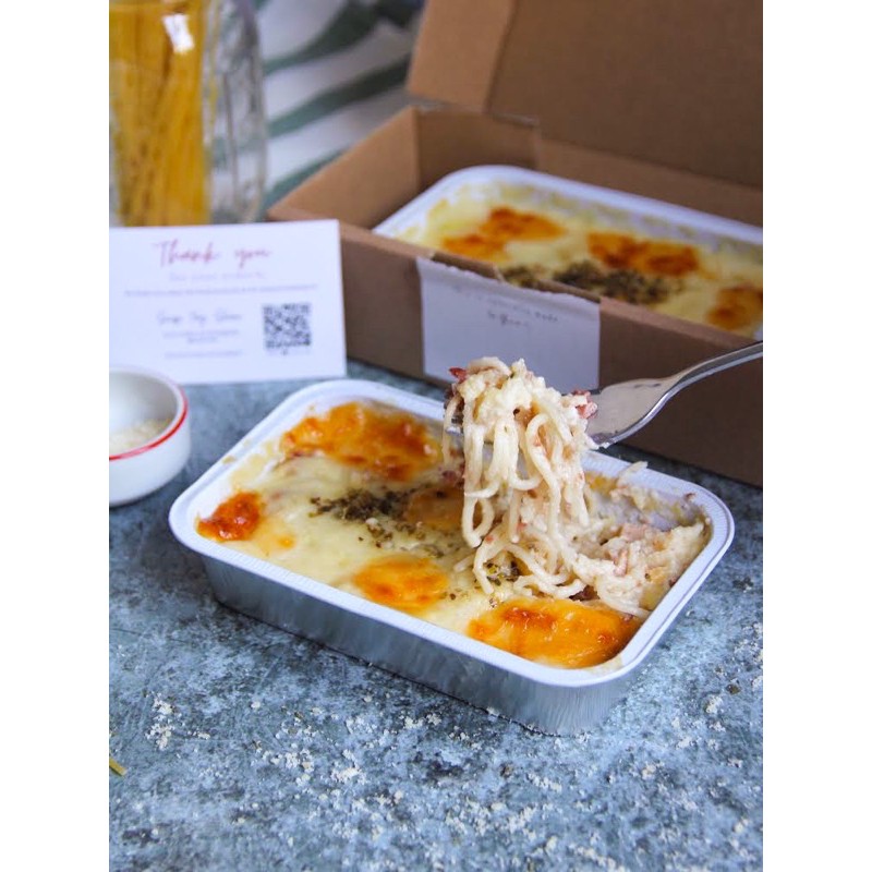 

Creamy Baked Spaghetti