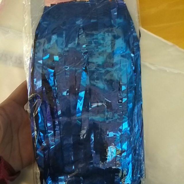 Tirai Rumbai Tirai Backdrop Curtain Slinger Foil Banner Fringe Metalik