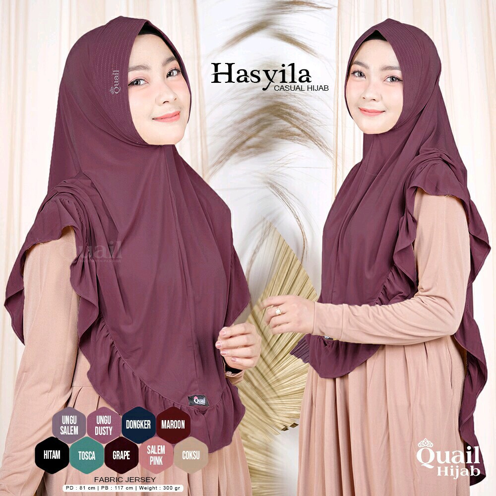 HASYILA QUAIL HIJAB INSTAN | PREMIUM JILBAB ORI QUAIL