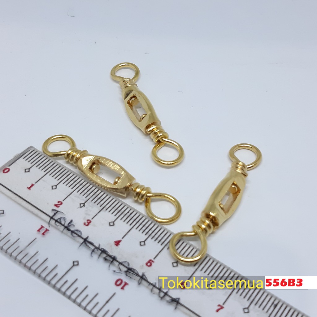 Aksesoris Pancing Kili kili Swivel Kuningan Anti Karat ID0556B3