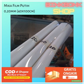 Mika Film Putih Transparan Tebal 0.20 mm Ukuran 40x100 cm Kertas Pelapis Gulung Motor Listrik Dinamo