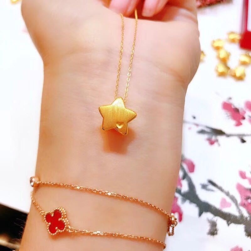 [Ready Stock]Fashion Gold Plated XINGX Pendant Cute Necklace